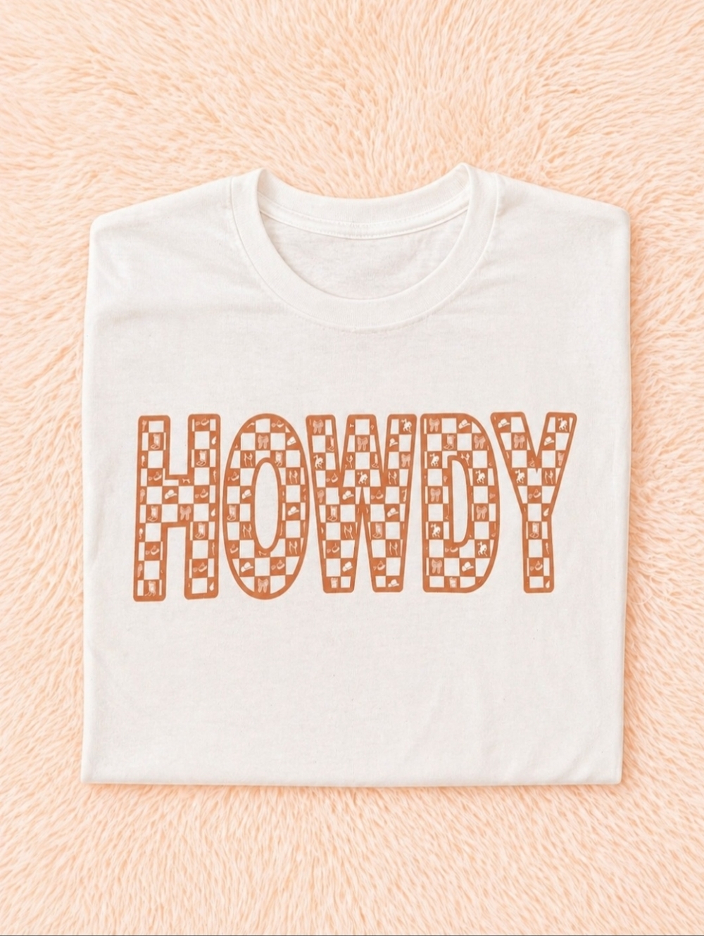 Retro HOWDY Checkered Tee